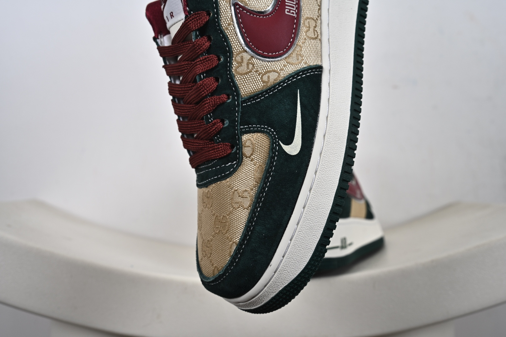 定制版 Air Force 1'07 Low 古驰联名 卡其朱砂勾 空军一号低帮休闲板鞋 SY1388-007