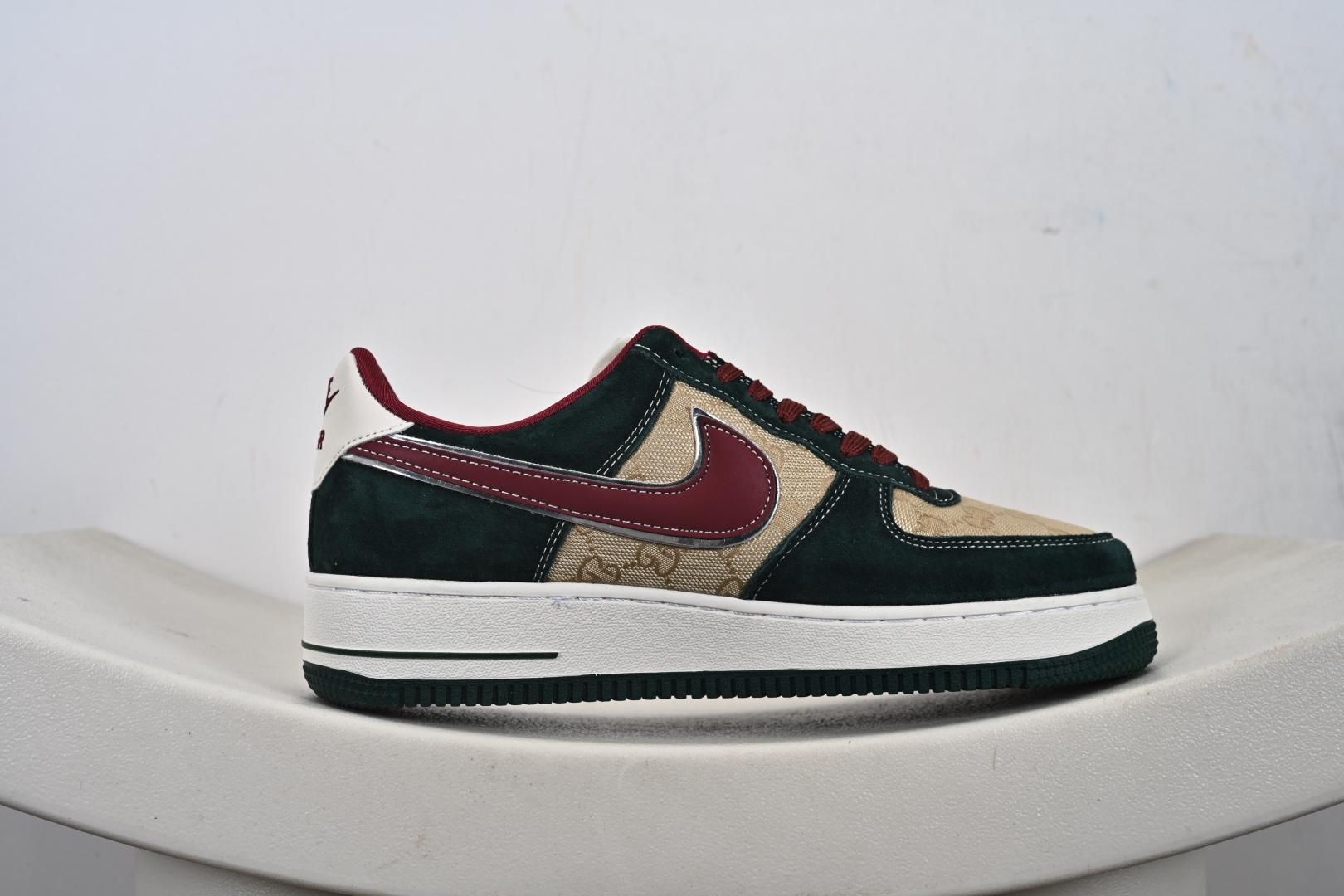 定制版 Air Force 1'07 Low 古驰联名 卡其朱砂勾 空军一号低帮休闲板鞋 SY1388-007