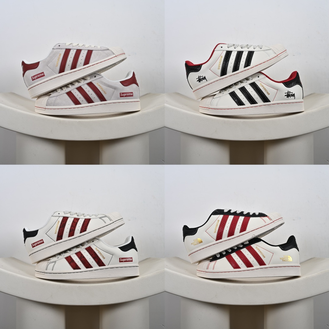 #合集💕
福利特价💰140支持放店‼️‼️‼️
AD Originals Superstar x Louis Vuitton 采用全新头层拼接皮革材质后跟采用特色3D立体印字 渠道正品订单 诠释市场最高工艺水平全鞋进口头层皮料打造区别市面普通真标版本，进出专柜无压力 
货号：BZ2526、BZ2528、BZ2527、BZ2529、
Size：36-45-Q2-E1