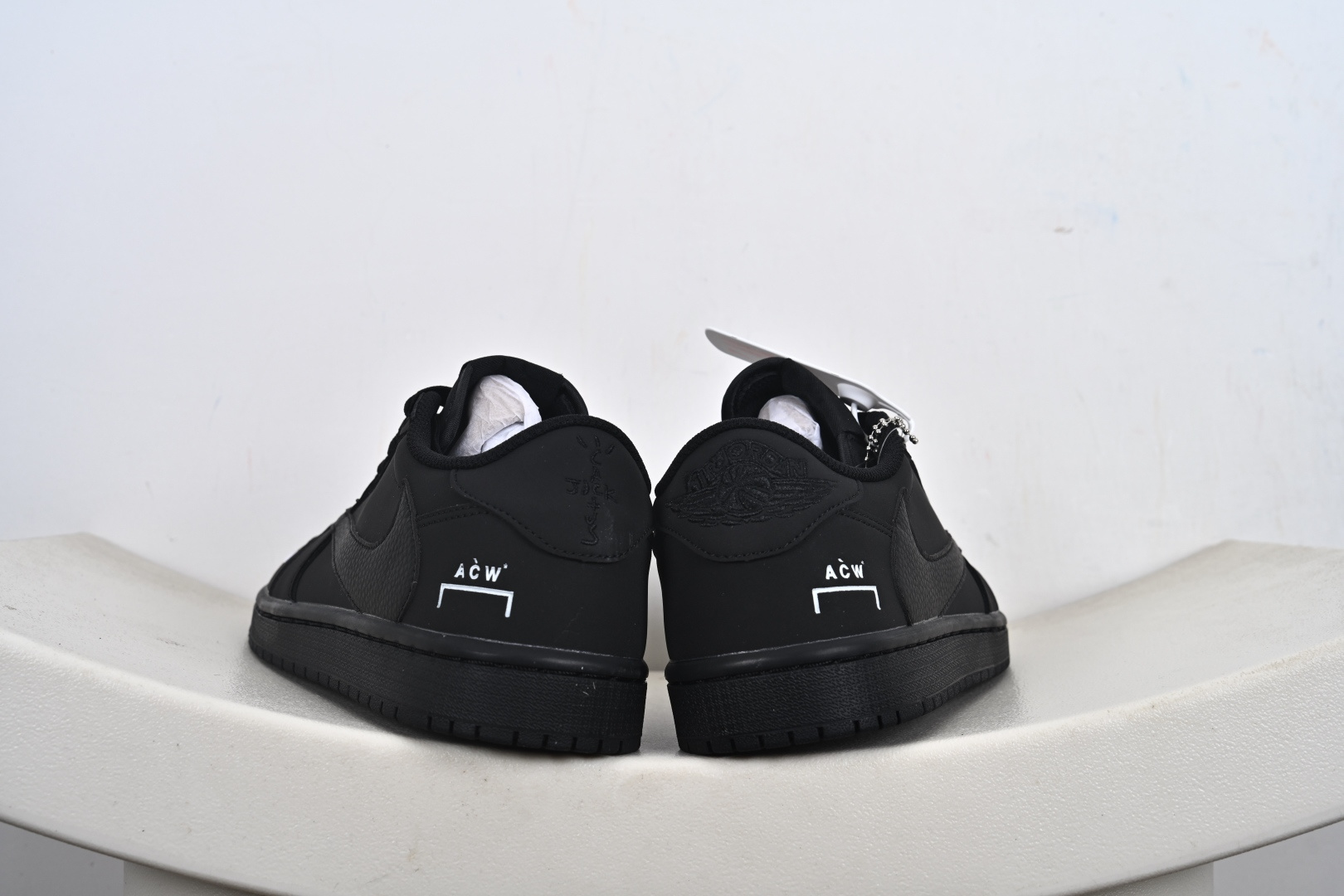 定制版Nike Air Jordan 1 x Travis Scott AJ1倒勾 乔一倒钩 ‘DIY’定制 耐克 低帮文化篮球鞋 AC1808-190