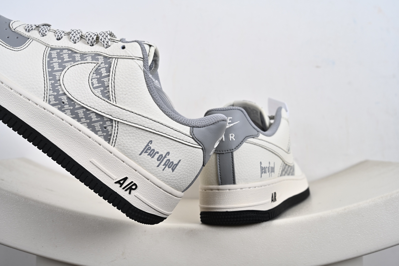 定制版 NIke Air Force 1'07 Low FOG联名 米灰黑满天星 空军一号低帮休闲板鞋 JP8028-008