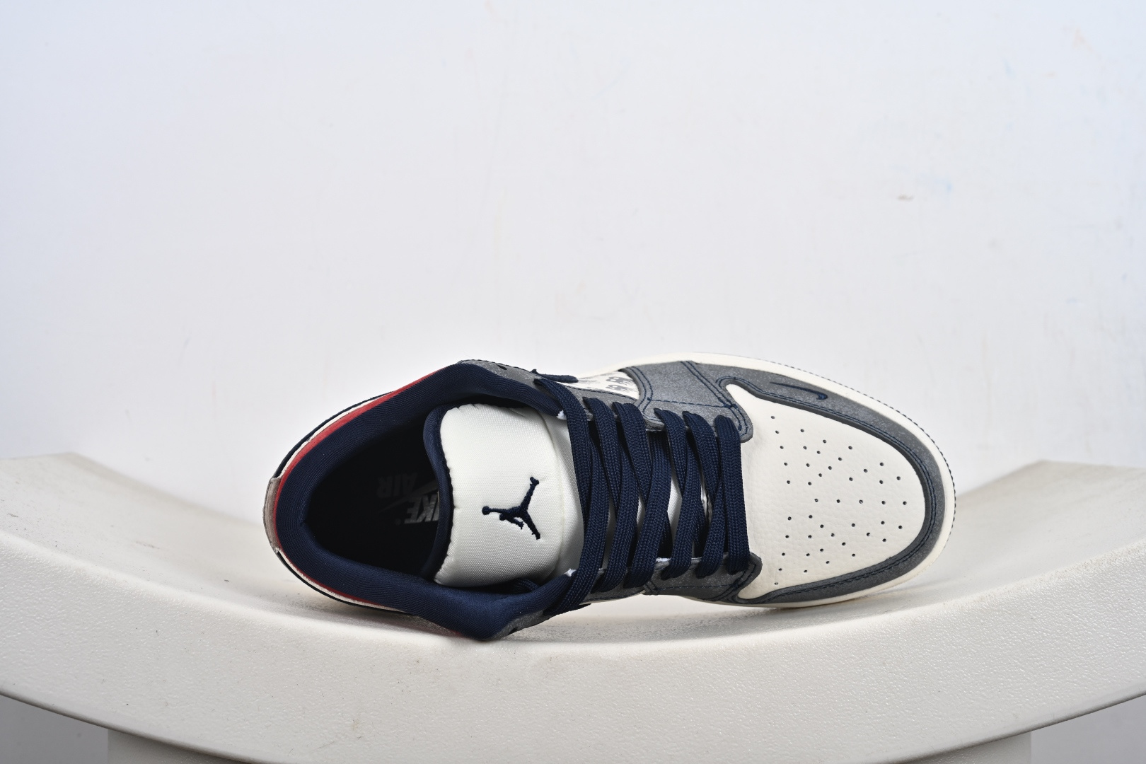 260 定制版高端定制Air Jordan 1 Low AJ1 乔1 “巴黎世家联名---灰红蓝猪八”高端定制 低帮复古篮球鞋 QD1988-008