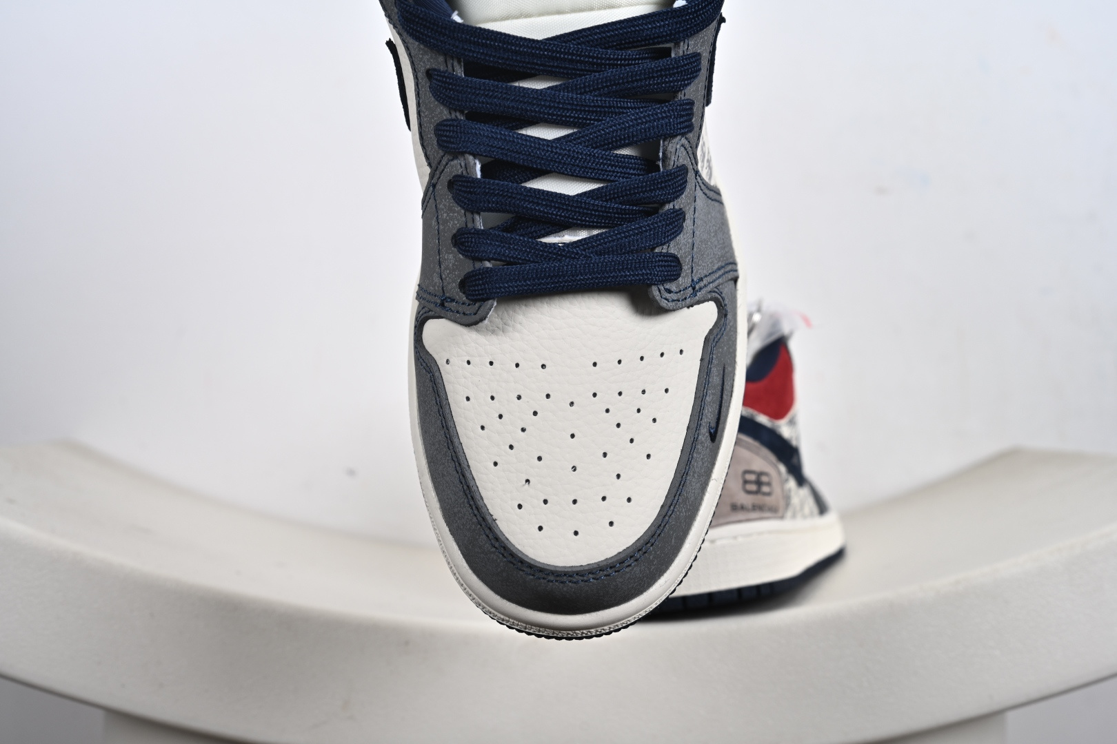 260 定制版高端定制Air Jordan 1 Low AJ1 乔1 “巴黎世家联名---灰红蓝猪八”高端定制 低帮复古篮球鞋 QD1988-008