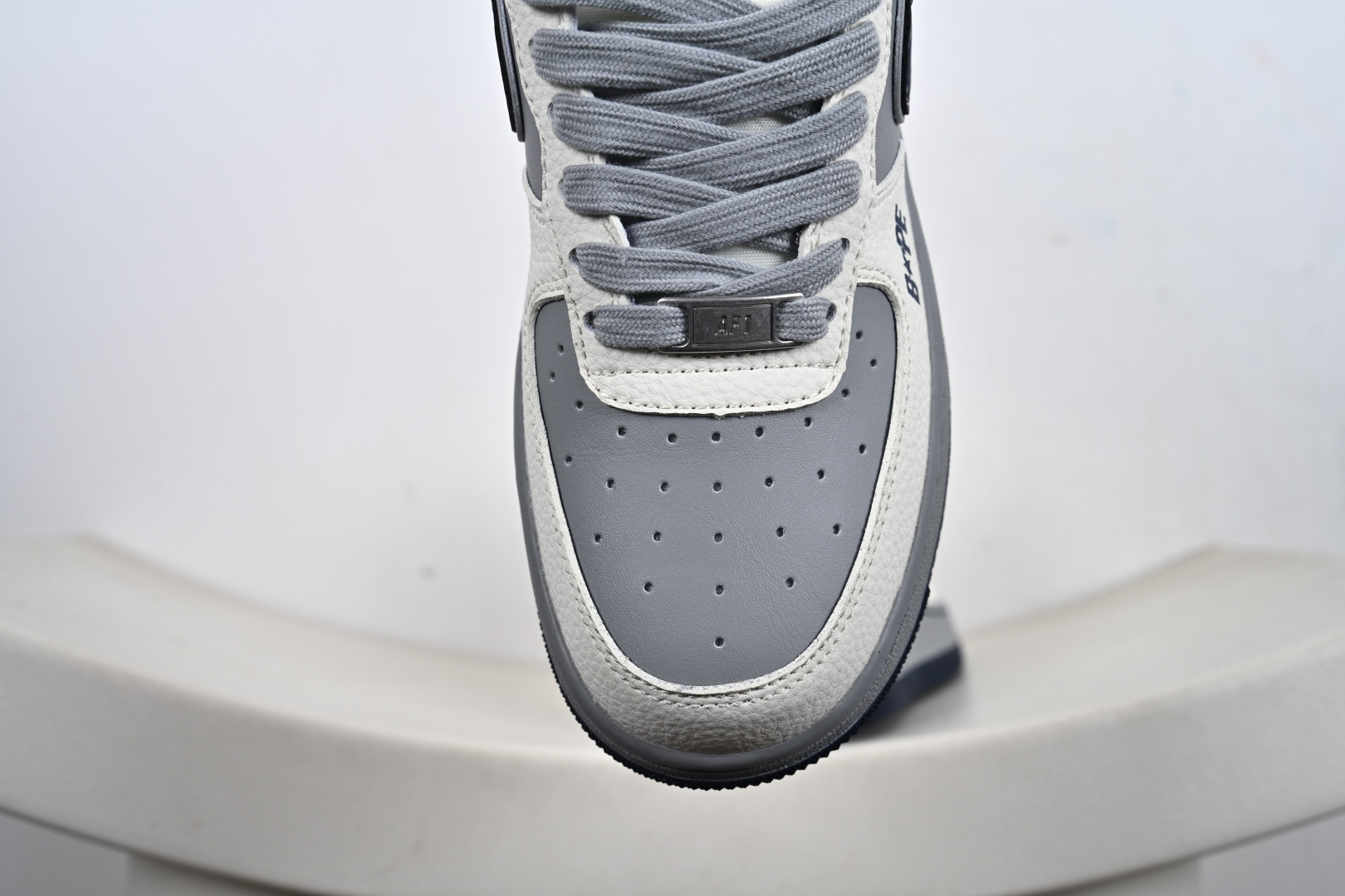 定制版Nike Air Force 1'07 Low 猿人头BaPe联名 米灰蓝 空军一号低帮休闲板鞋 SM6668-111