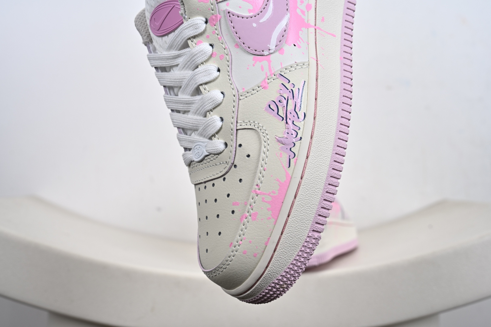手绘涂鸦“紫粉甜绘”Nike Air Force 1 “Purple Pink Sweet Painting”空军一号定制板鞋 FB1839-122