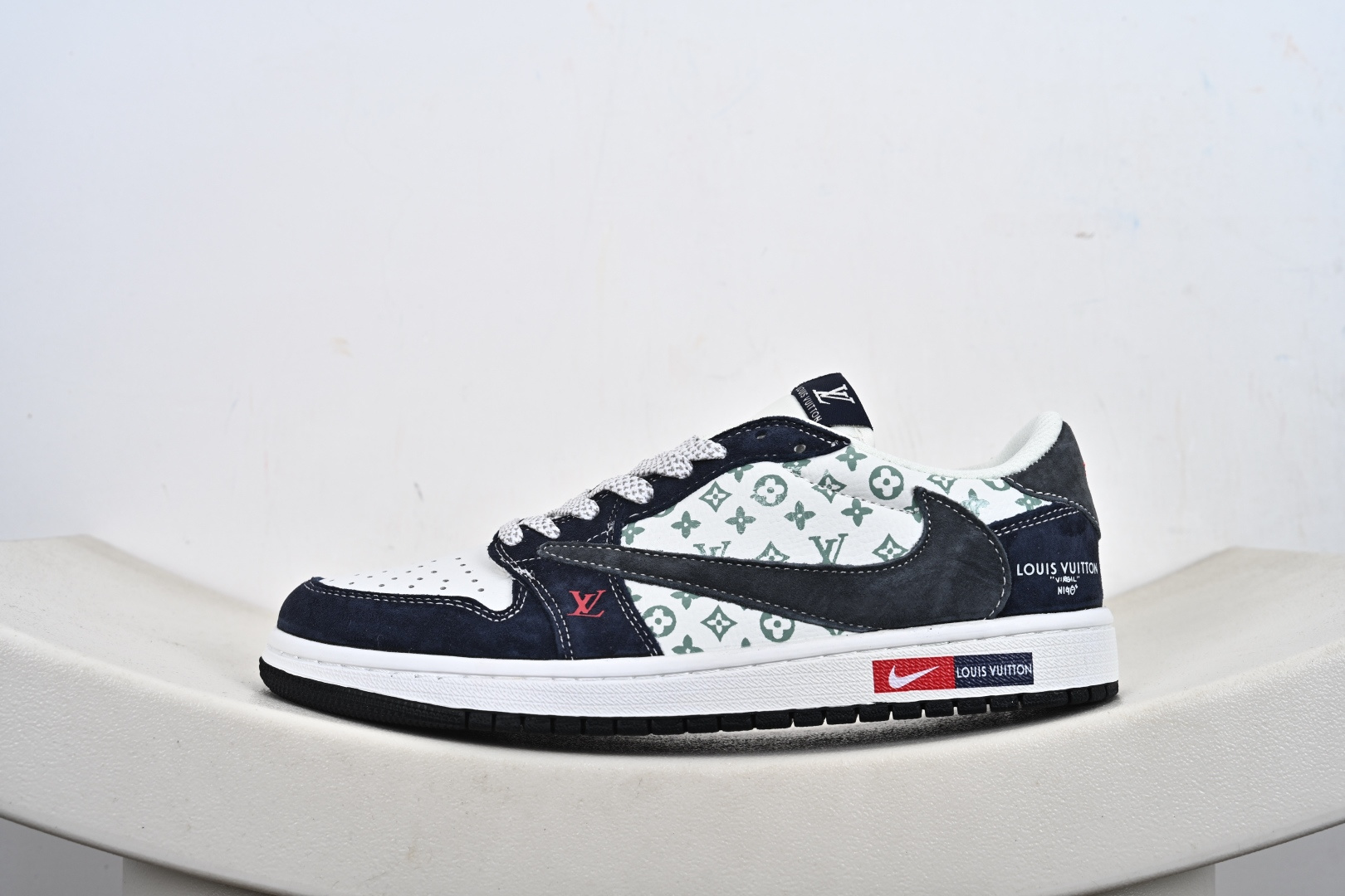 Fragment x Travis Scott x LV Air Jordan 1 Low 三方联名倒钩 DZ5899-034
