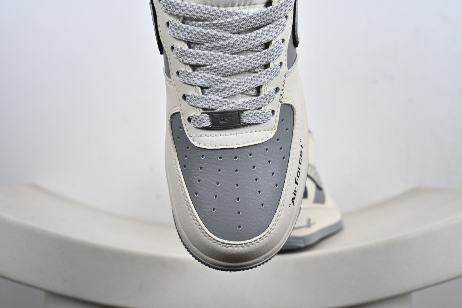 定制版Nike Air Force 1'07 Low 北面联名 米黑灰 空军一号低帮休闲板鞋 JP8028-066