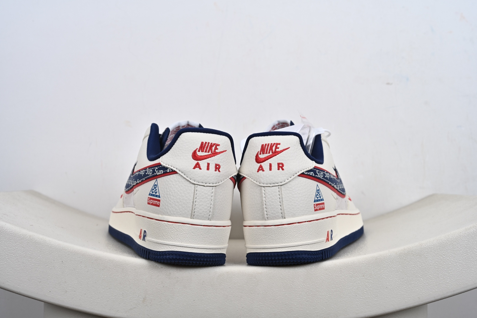 定制版NIke Air Force 1 '07 Low “SUP联名--白红蓝三小勾” 空军一号低帮 运动鞋 休闲鞋 DD1982-328