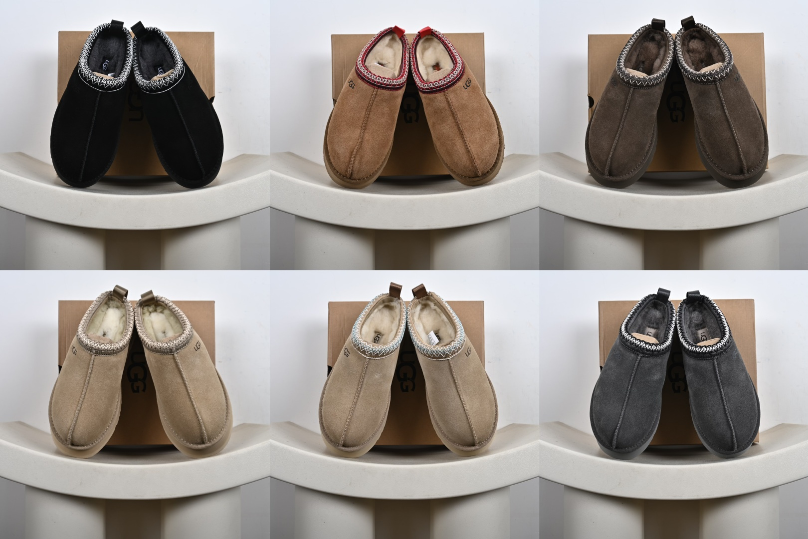 #合集💕
本地💰210优势放店
UGG 塔茨系列加厚款 穆勒风包头5CM半拖鞋 
羊皮毛一体高品质雪地靴 顶级版本 
保暖锁热 采用TPU模压定型翻毛皮鞋面材质 
内嵌人造卷曲羊毛毛绒里衬和选用10毫米UGGPURE™ 植入式羊毛里衬与可拆卸的UGGPURE™ 植入式羊毛鞋垫 轻便防滑舒适橡胶外底 带有品牌LOGO商标 带全套包装 
官方货号: 1122553
尺码: 35 36 37 38 39 40 建议选大一码-A4-E7