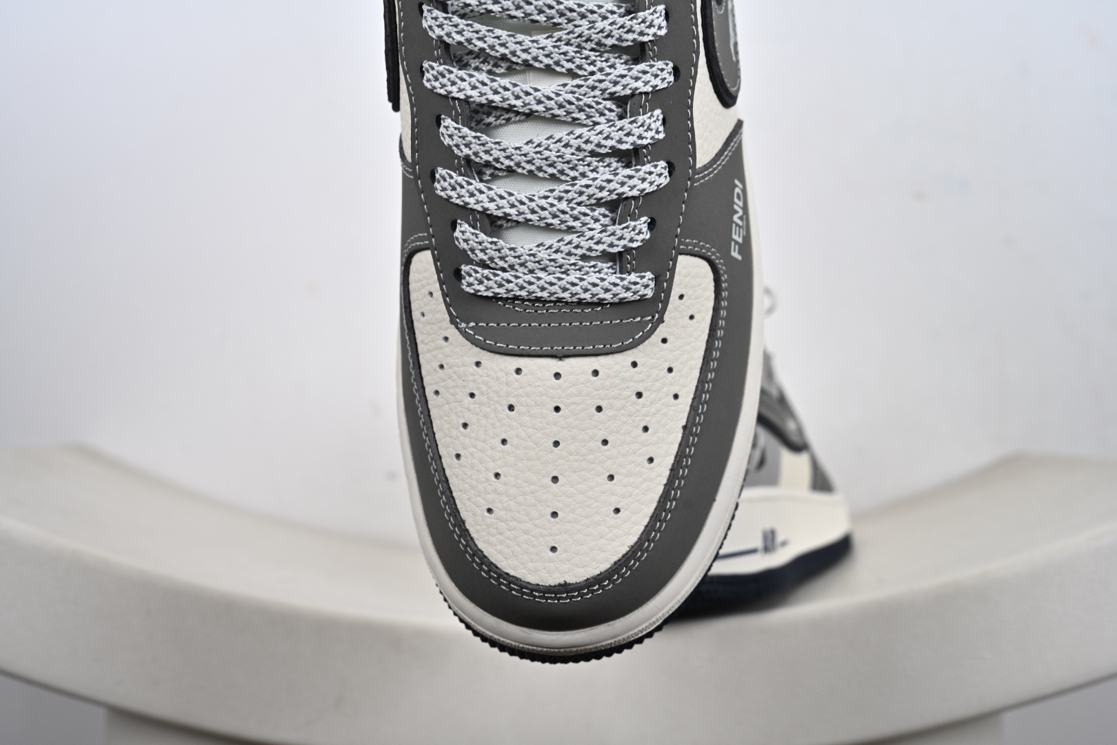 定制版Nike Air Force 1'07 Low 联名 创意米灰黑 空军一号低帮休闲板鞋 DF0188-110