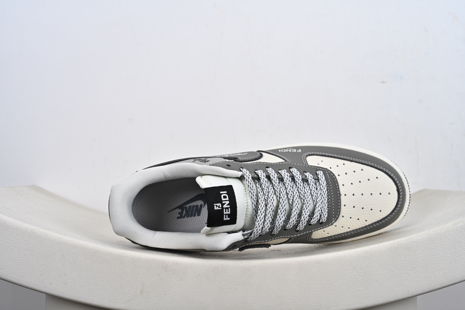 定制版Nike Air Force 1'07 Low 联名 创意米灰黑 空军一号低帮休闲板鞋 DF0188-110