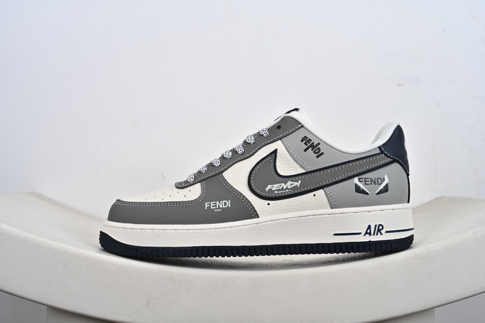 定制版Nike Air Force 1'07 Low 联名 创意米灰黑 空军一号低帮休闲板鞋 DF0188-110