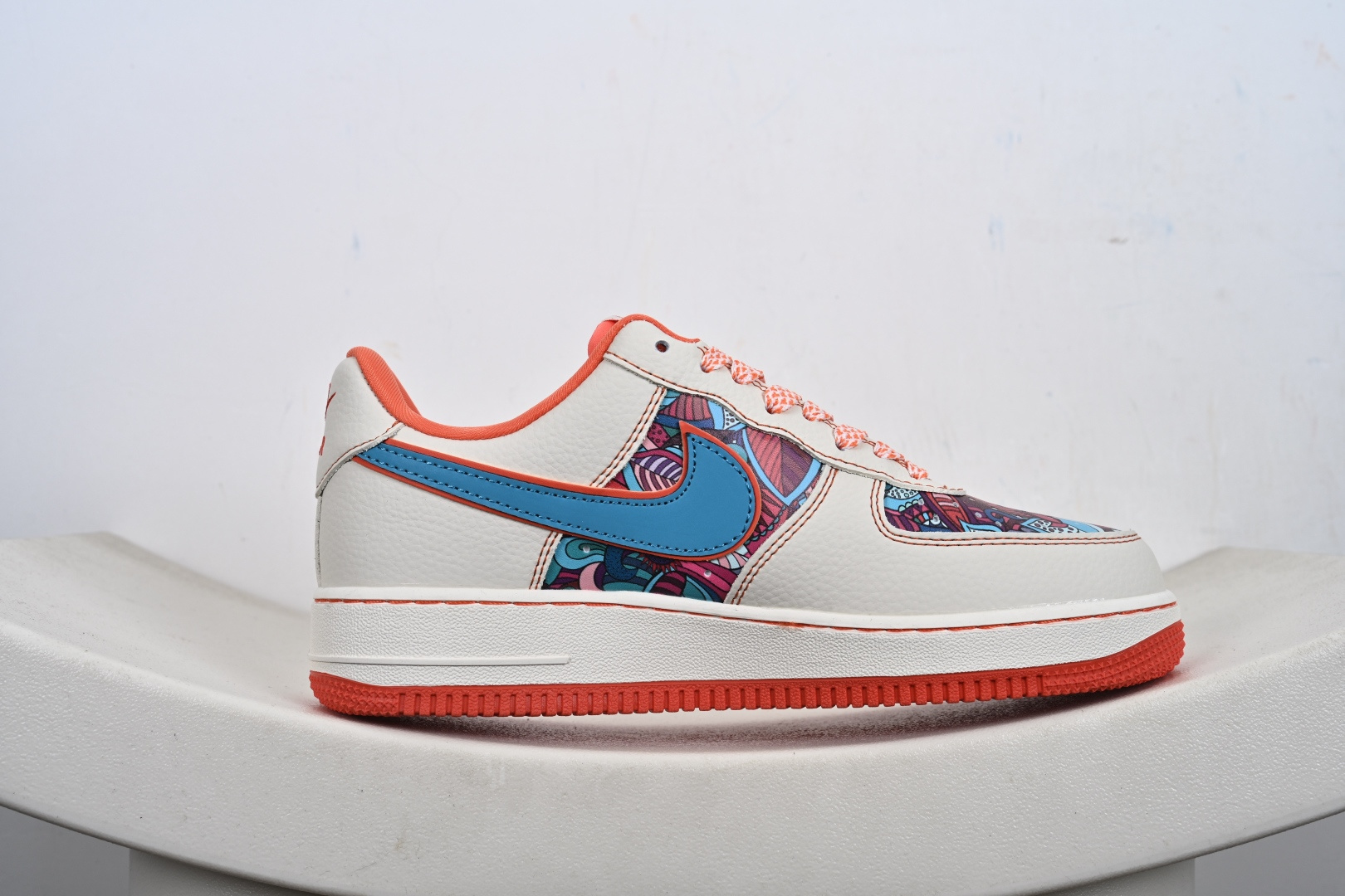 定制版NIke Air Force 1 '07 Low “花橙鬼脸”空军一号 低帮 运动鞋 休闲鞋 XL1979-125