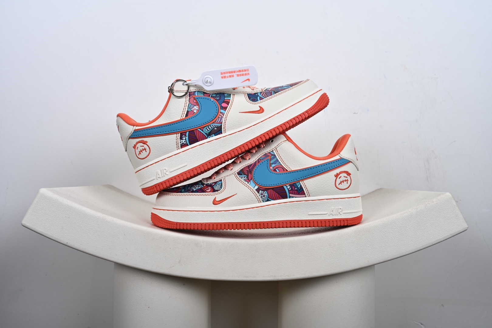 定制版NIke Air Force 1 ’07 Low “花橙鬼脸”空军一号 低帮 运动鞋 休闲鞋 XL1979-125