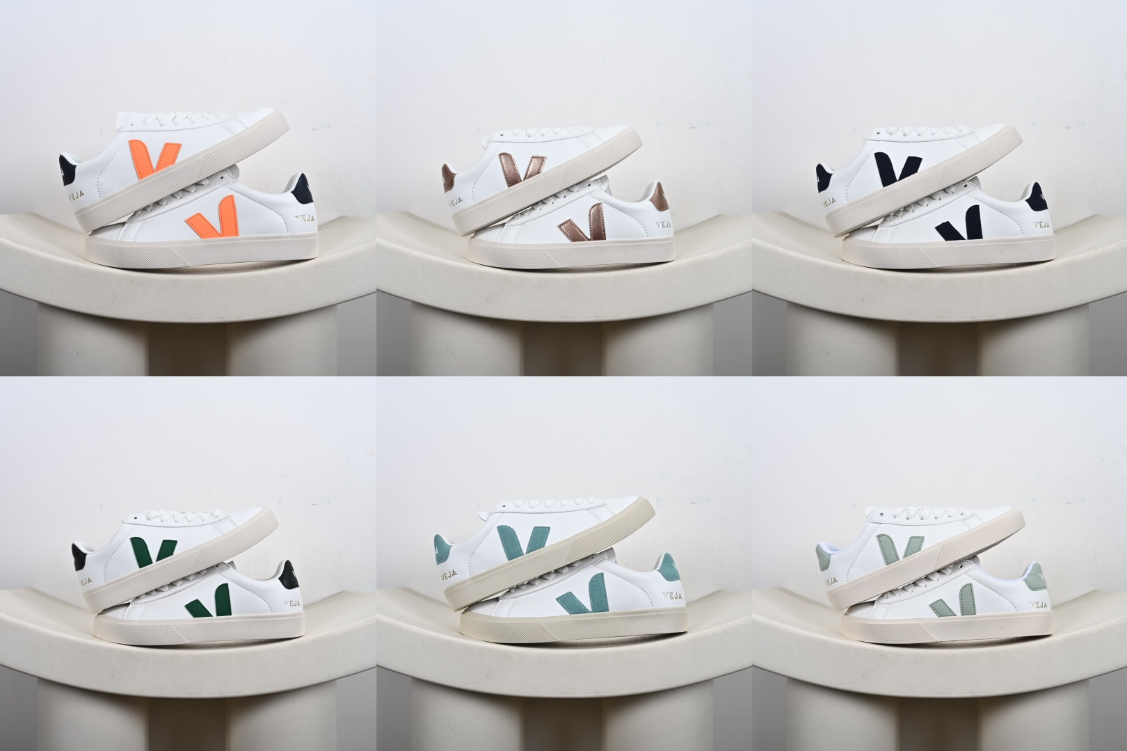 #合集💕
本地💰105支持放店
veja Recife Logo CHROMEFREE LEA
法国小众品牌Veja小白鞋 经典小板鞋
增高且有型 妥妥的通勤之王 
VEJA始终以绿色地球和低碳运动为宗旨
品牌的所有单品也均用环保材料制作
始终以行动承担对环境的责任
此款VEJA 男女款情侣运动鞋
采用透气皮革鞋面 时尚简约 轻薄舒适
官方货号: CP052195、CP051928、E0022490、CР052485B、CP5041、CP052485B、
尺码: 36-45没半码-L2-7X