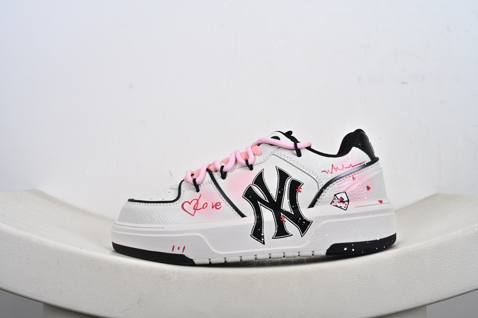 260 MLB CHUNKY LINER 涂鸦定制配色学长鞋系列低帮老爹风轻量增高厚底百搭休闲运动慢跑鞋 3ASXCA12N(C0001)