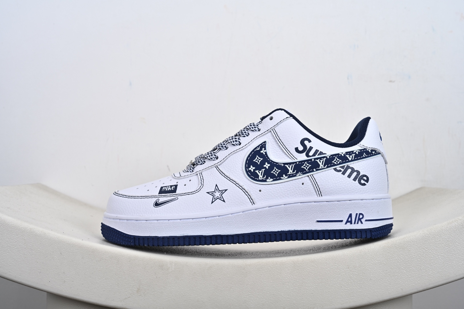 定制版NK Air Force 1 '07 Low “Supreme联名——白蓝五星”空军一号 低帮 运动鞋 XZ6188-151