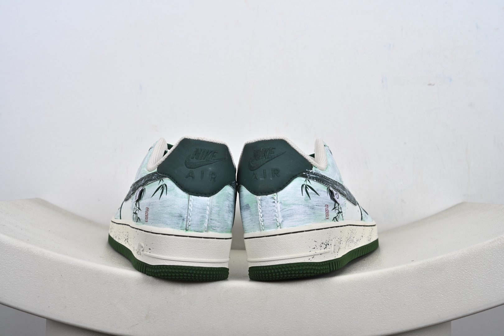 240 手绘涂鸦“青竹墨韵”Nike Air Force 1 “Bamboo in Ink Wash”空军一号定制板鞋 FB1839-123