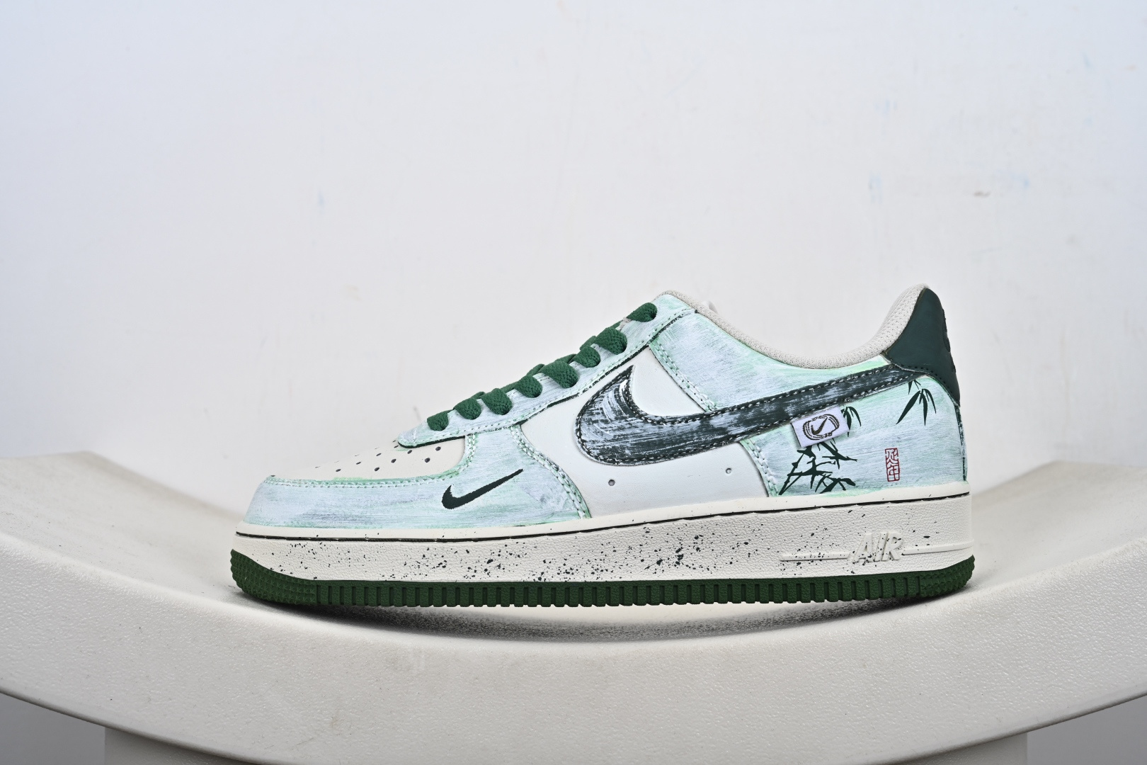 240 手绘涂鸦“青竹墨韵”Nike Air Force 1 “Bamboo in Ink Wash”空军一号定制板鞋 FB1839-123