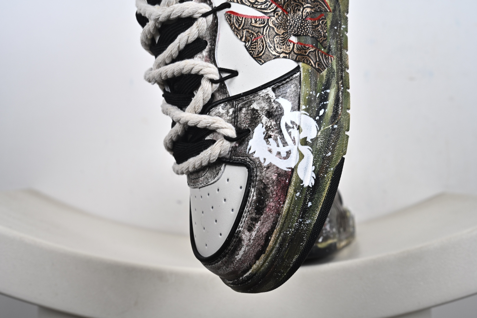 280 MLB Chunky Liner New York Yankees 绑带做旧 定制配色学长鞋系列低帮老爹风轻量增高厚底百搭休闲运动慢跑鞋 3ASXCA12N(C0001)