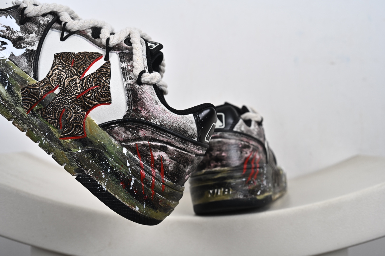 280 MLB Chunky Liner New York Yankees 绑带做旧 定制配色学长鞋系列低帮老爹风轻量增高厚底百搭休闲运动慢跑鞋 3ASXCA12N(C0001)