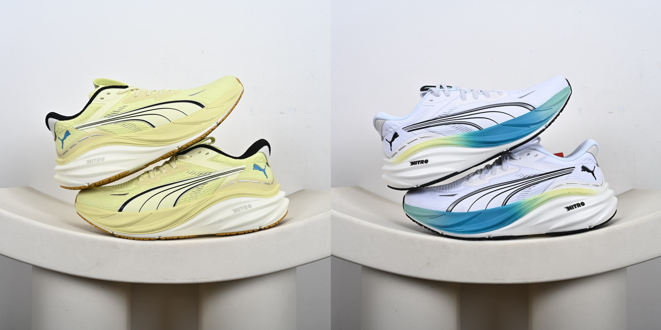 #合集💕
本地💰330终端供货
PUMA彪马Magnify Nitro 3 舒适百搭经典低帮跑步鞋 鞋面采用轻量化高弹织物鞋面,PUMAGRIP橡胶大底，止滑耐磨赋予跑者灵活自如的运动体验
货号:  311046 04、05
尺码:  36-45半-L2-F8