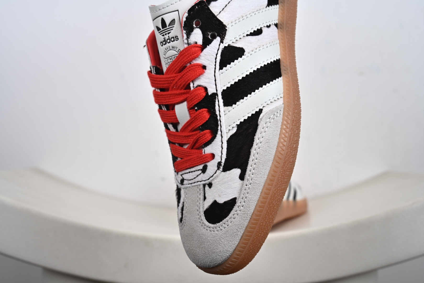 170 纯原版Adidas Samba OG 阿迪三叶草休闲板鞋黑白豹纹马毛 KI6956