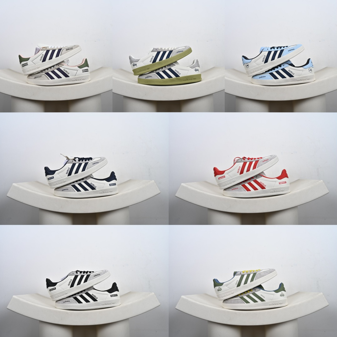 #合集💕 福利 支持放店 ️ ️ ️ 高端定制 阿迪达斯 AD Gazelle Indoor Trainers 原厂定制长毛翻毛皮组合环保纤维革鞋面材质 内置环保海玻璃鞋垫 外置RB橡胶大底 产品品控稳定性领先行业 原厂全套原楦原纸板冲刀磨具开发 原厂皮料加持 原厂港宝加持定型后跟R度完美 将复古进行到底 简约流畅 羚羊内训系列低帮复古百搭休闲运动德训风板鞋 90年代经典的复刻版! 货号:DD6607 Y6-E1