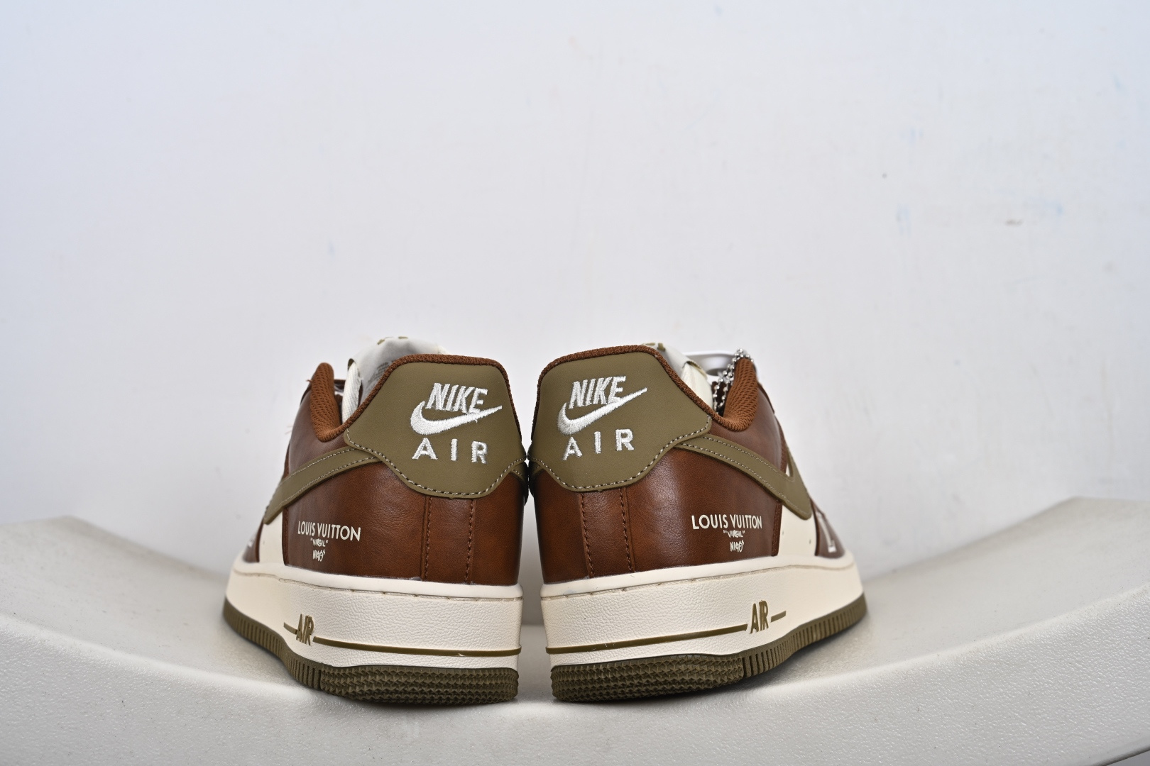 定制版Nike Air Force 1'07 Low 联名 白棕摩卡 空军一号低帮休闲板鞋 NH0601-590