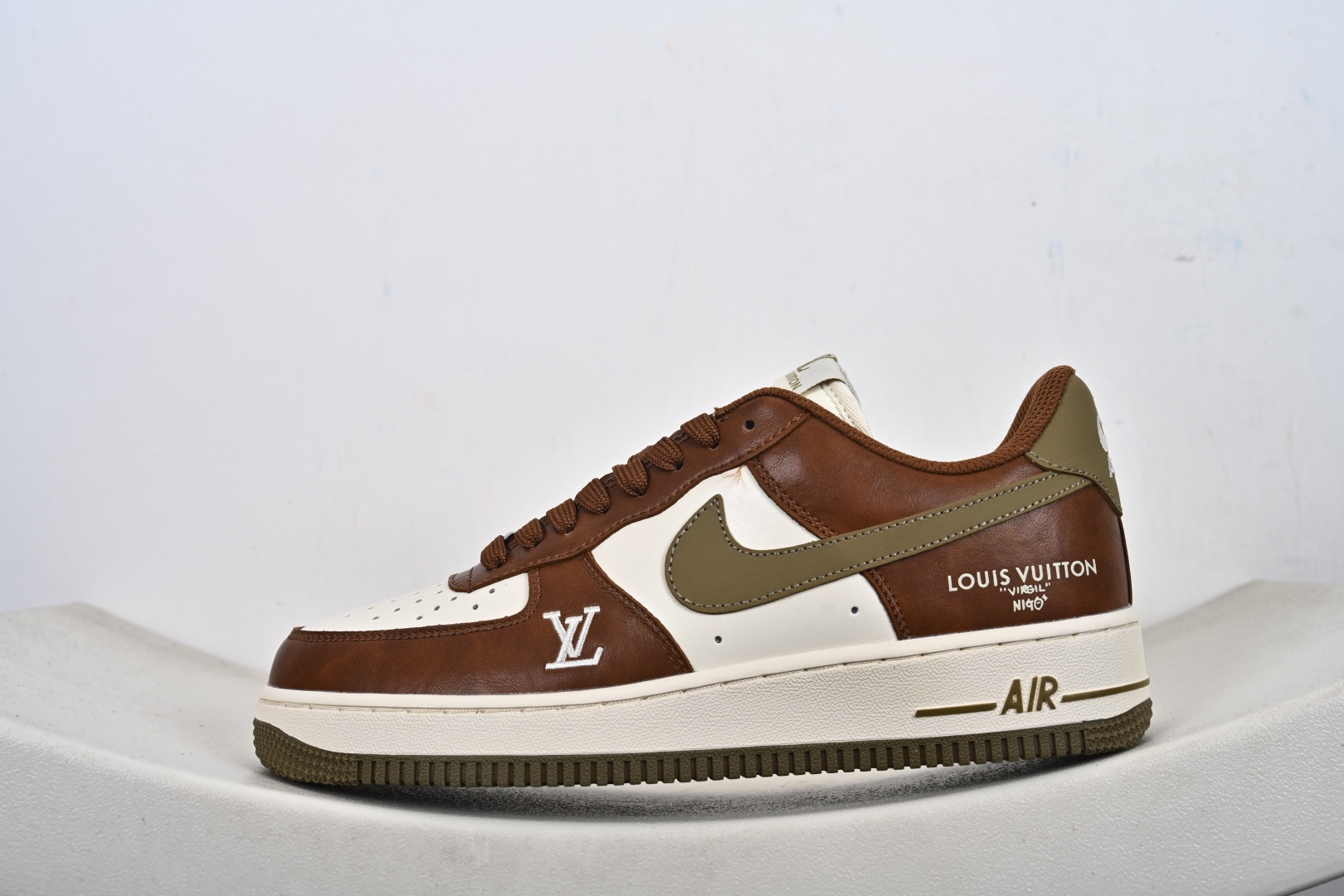 定制版Nike Air Force 1'07 Low 联名 白棕摩卡 空军一号低帮休闲板鞋 NH0601-590