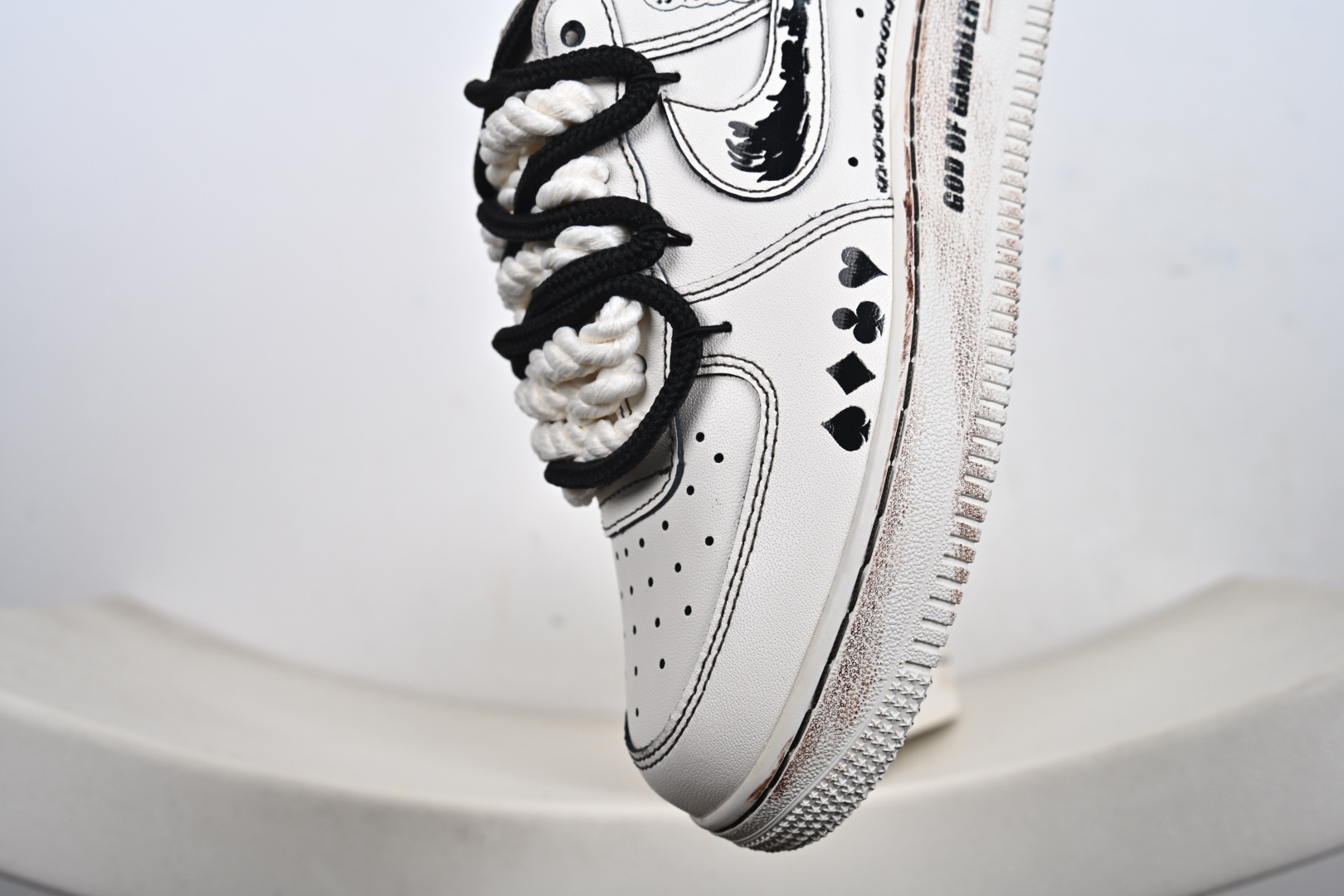 定制版手绘涂鸦“赌神底牌”Nike Air Force 1 “GOD OF GAMBLERS”空军一号定制板鞋 315122-313