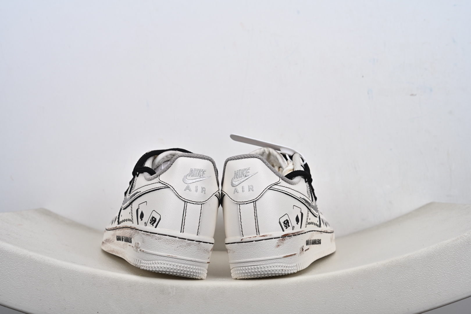 定制版手绘涂鸦“赌神底牌”Nike Air Force 1 “GOD OF GAMBLERS”空军一号定制板鞋 315122-313
