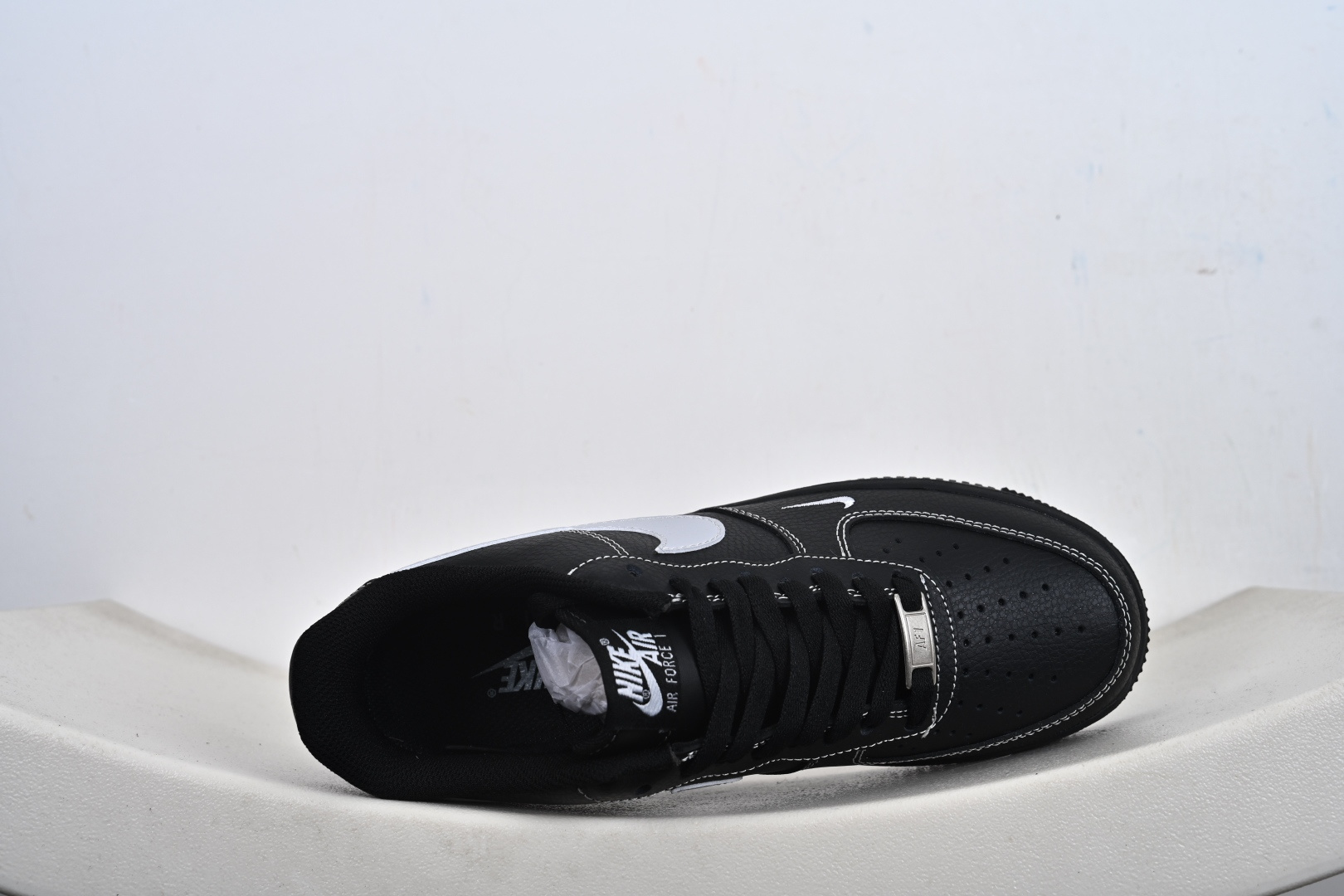 定制版 NK Air Force 1'07 Low 黑银小勾 空军一号低帮休闲板鞋 ZH0316-154