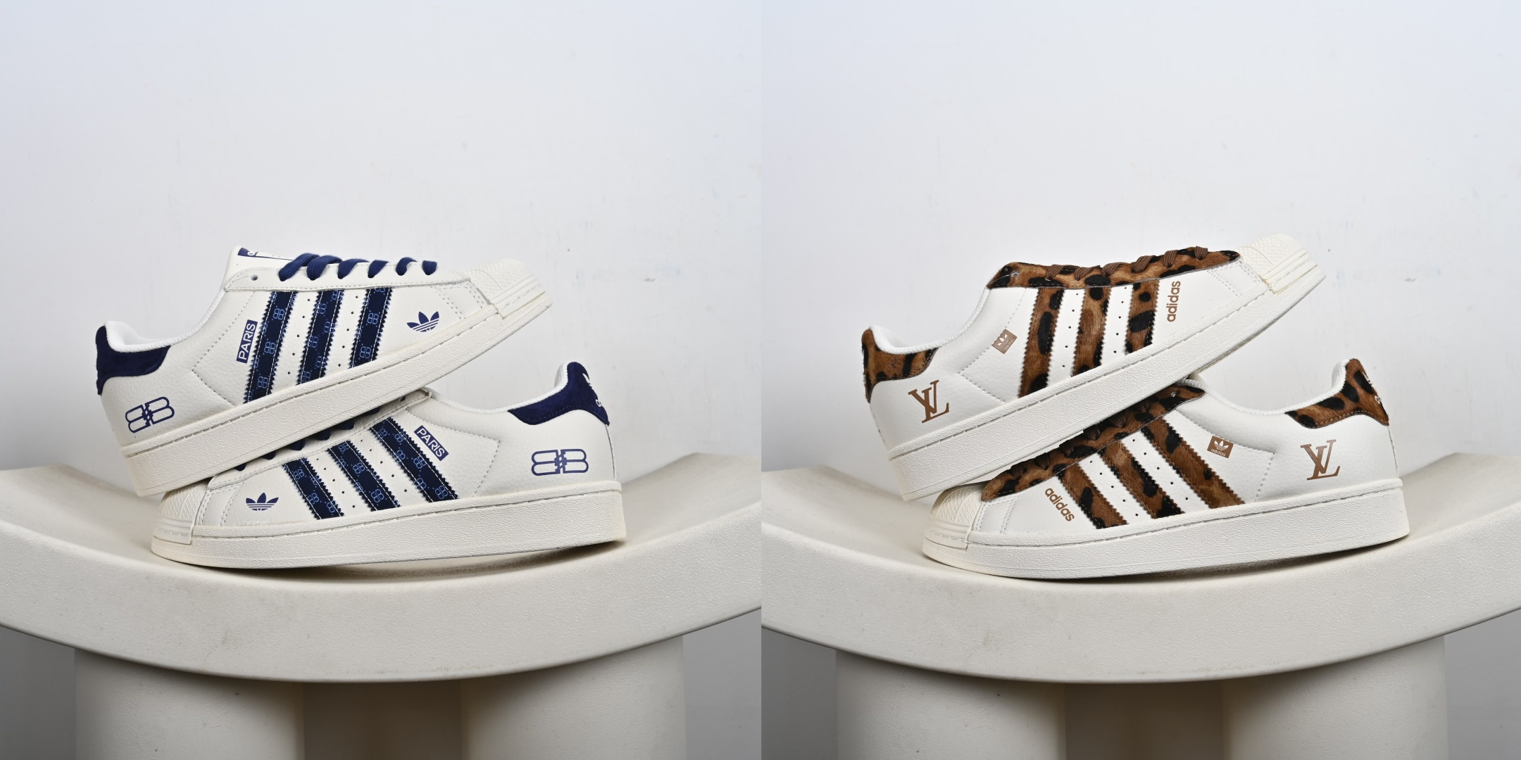 #合集💕
福利特价💰130支持放店‼️‼️‼️
AD Originals Superstar x Louis Vuitton 采用全新头层拼接皮革材质后跟采用特色3D立体印字 渠道正品订单 诠释市场最高工艺水平全鞋进口头层皮料打造区别市面普通真标版本，进出专柜无压力 
货号：XS0010、XS0004、
Size：36-45-F2-E0