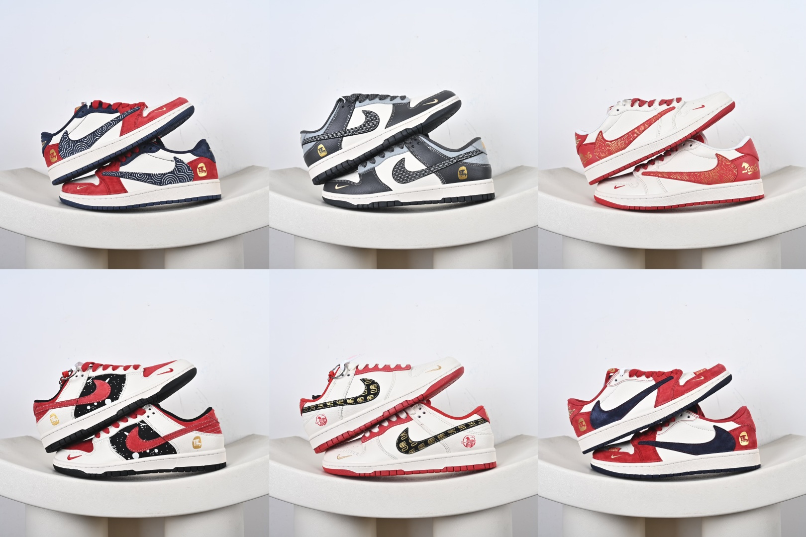 #合集💕 支持放店 ️ ️ ️ Nike SB Dunk Low /AIR JORDAN1 ow 复古低帮休闲运动滑板板鞋采用脚感柔软舒适ZoomAir气垫有效吸收滑板等极限运动在落地时带来的冲击力 为街头运动者们提供更好的保护 货号:HG0026 Q5-E0