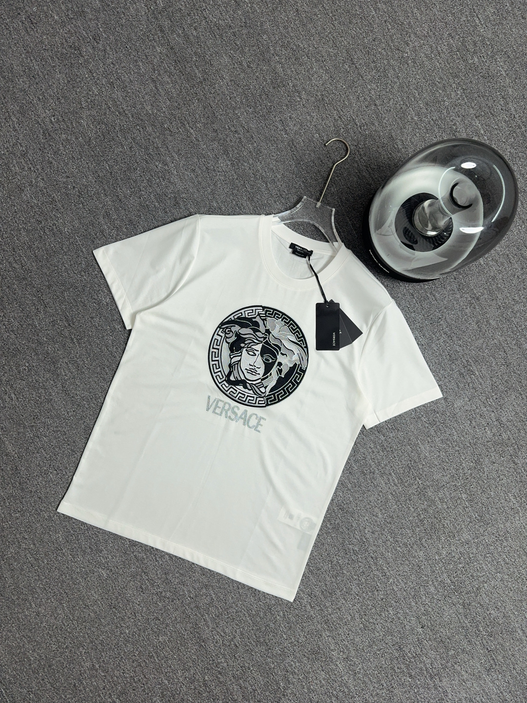 Versace Medusa Embroidered Logo Cotton Short Sleeve T-Shirt 3 cmp i1741089825425 6322 0 1