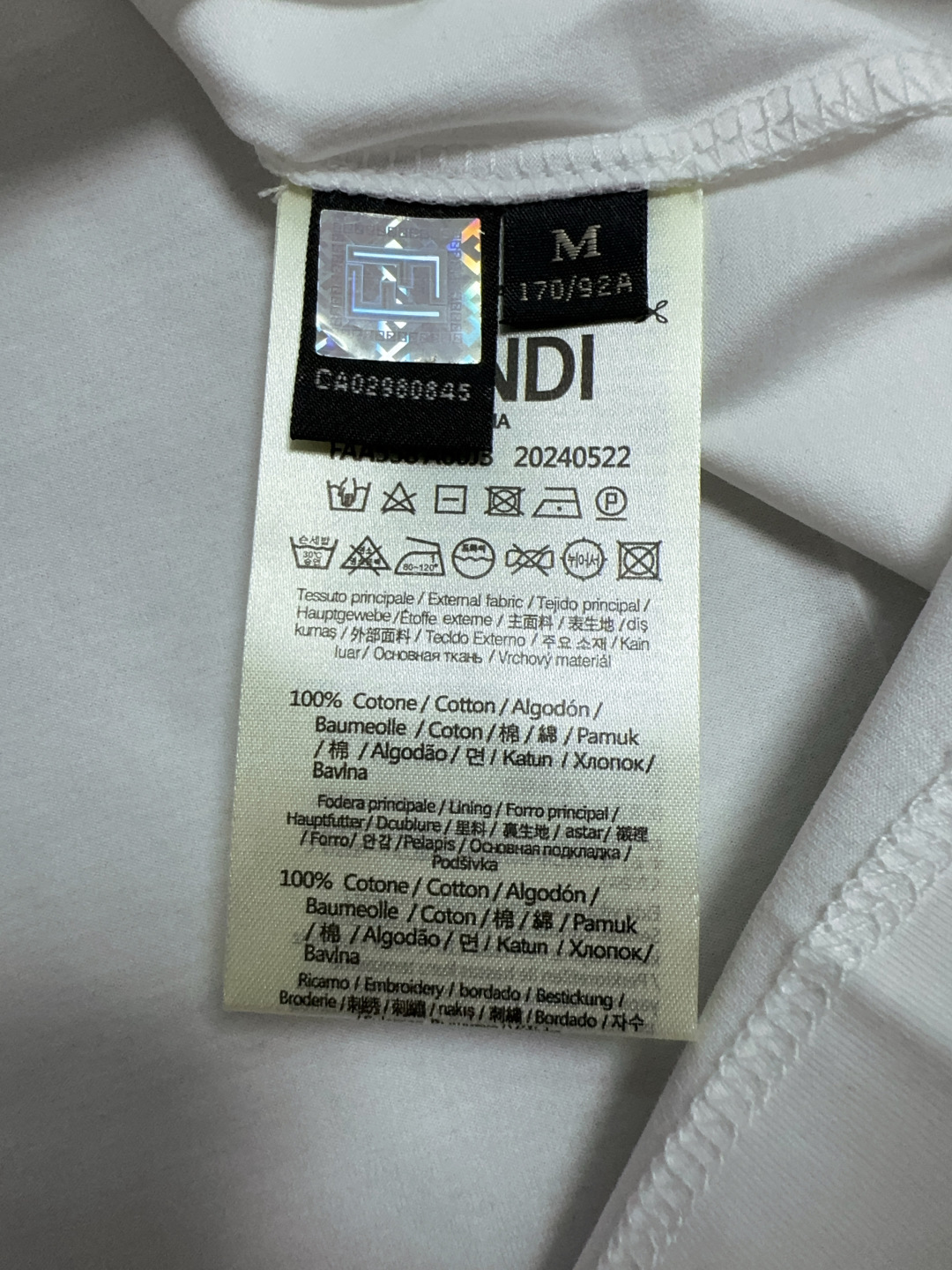 Fendi Club Shield Emblem Embroidered Short Sleeve T-Shirt - Spring/Summer '25 8 cmp i1742810117517 9073 0 6