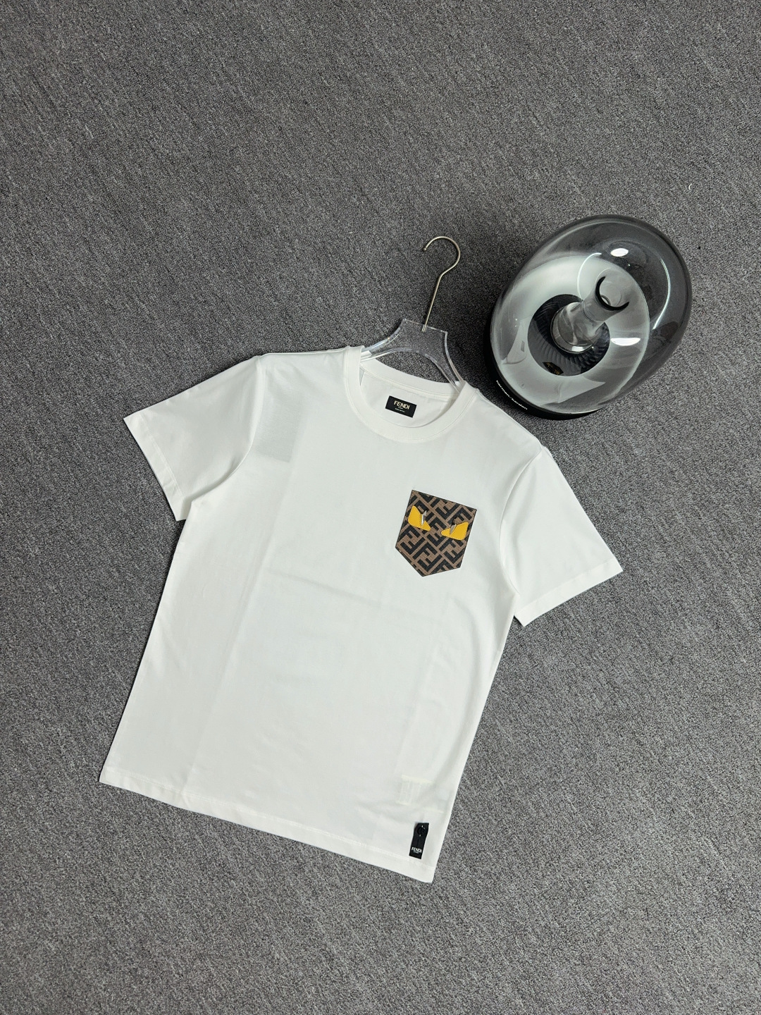 Fendi Monster Eye Patch Pocket Tee - Short Sleeve Crew Neck Cotton T-Shirt 3 cmp i1742810678457 5837 0 1
