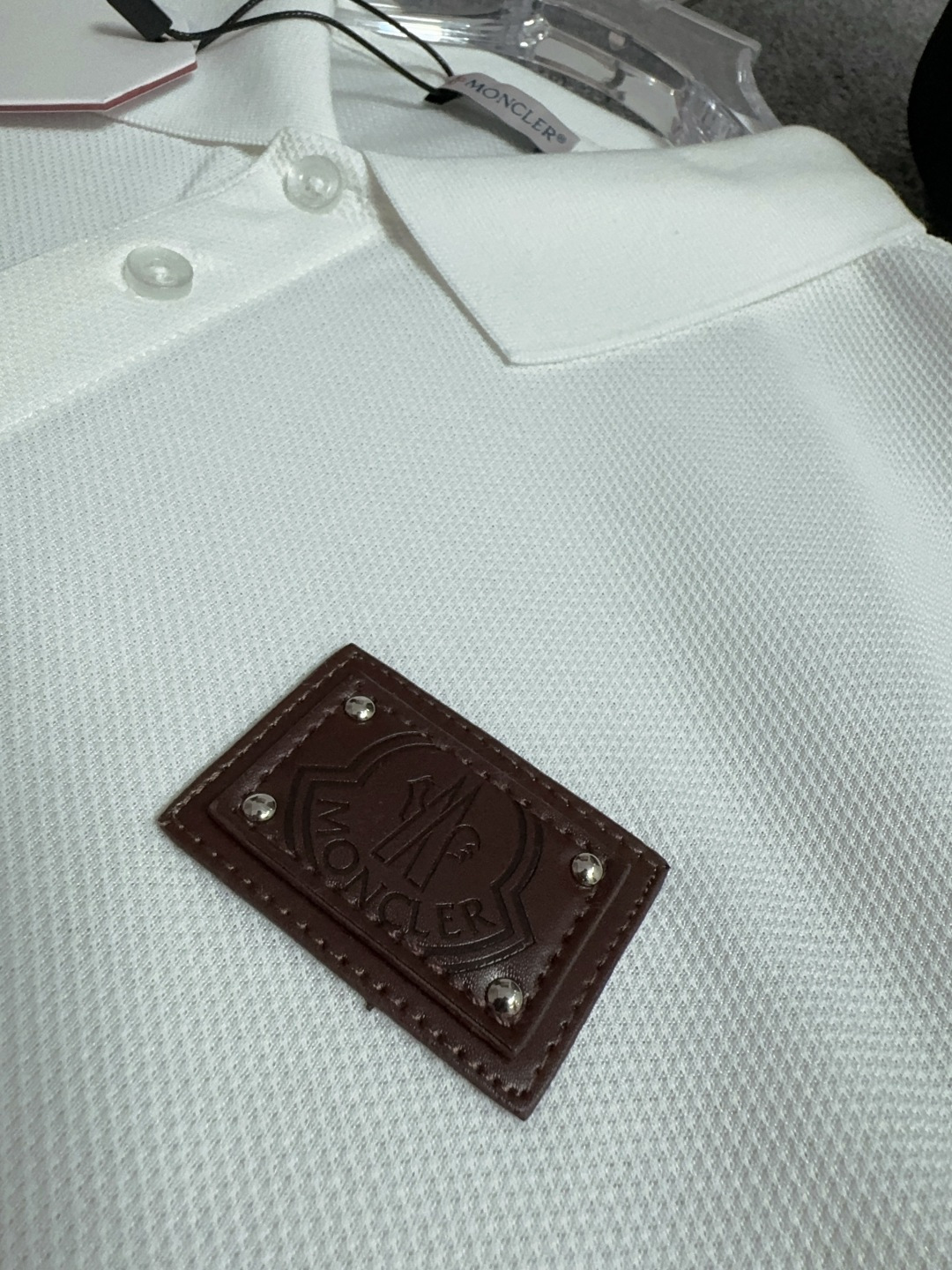 Moncler Men's Polo Shirt - Classic Fit, Soft Pique Cotton with Leather Logo Patch 5 cmp i1743404081492 1047 0 3