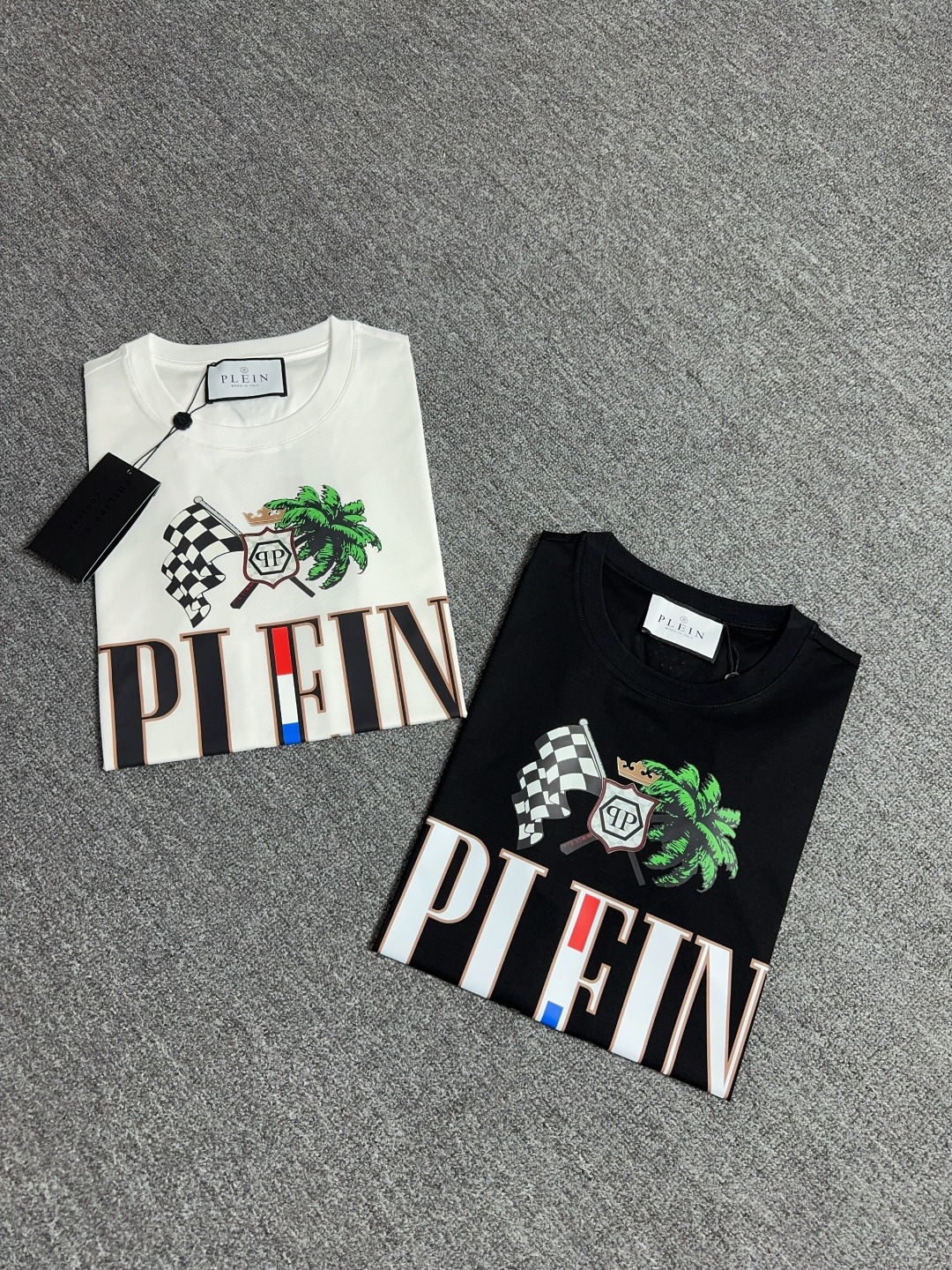 Philipp Plein Men's Côte d’Azur Digital Print Short Sleeve Crew Neck T-Shirt