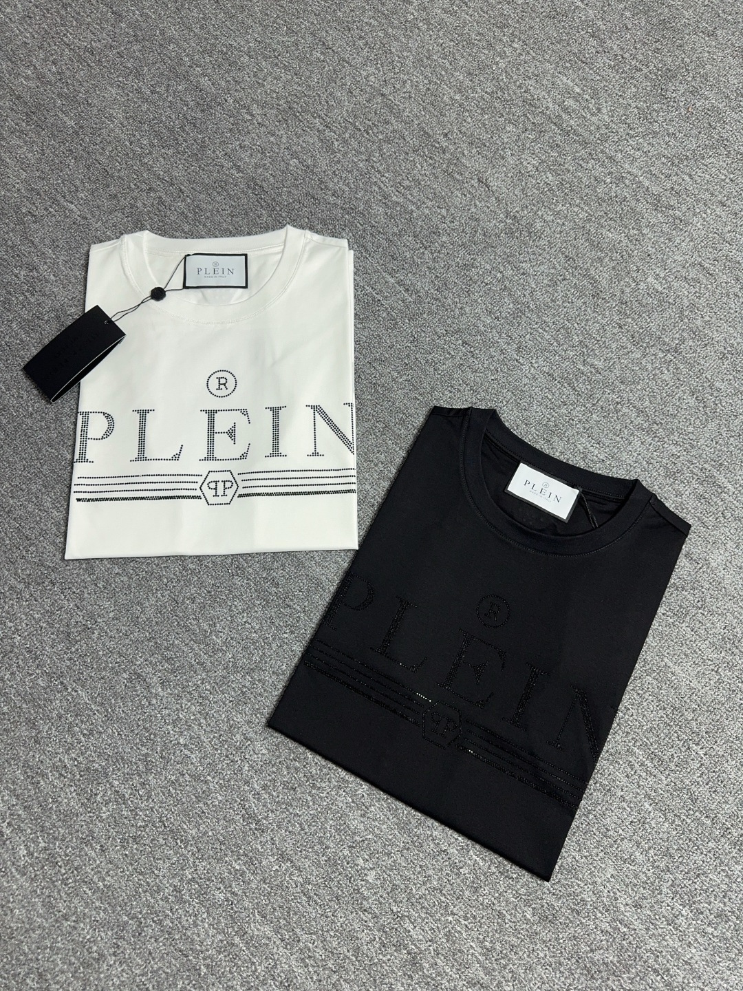 Philipp Plein Men's Tattoo Crystal Logo Crew Neck T-Shirt - Spring/Summer Collection