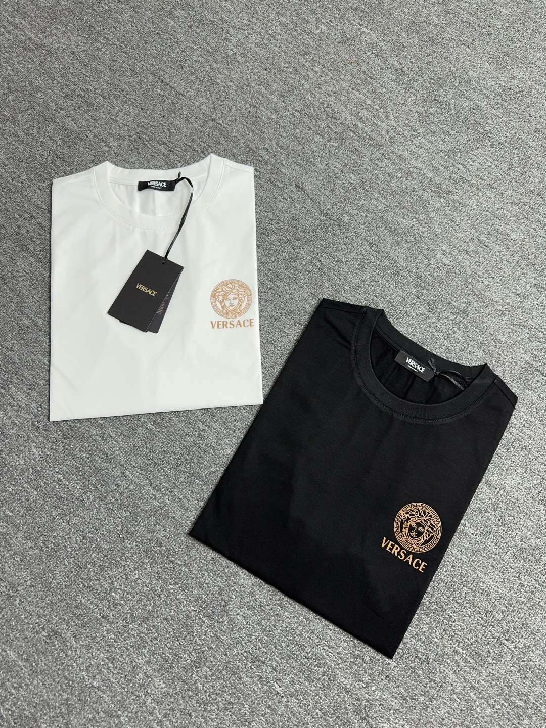 Versace Crew Neck T-Shirt - Lightweight, Breathable, and Silk Fabric