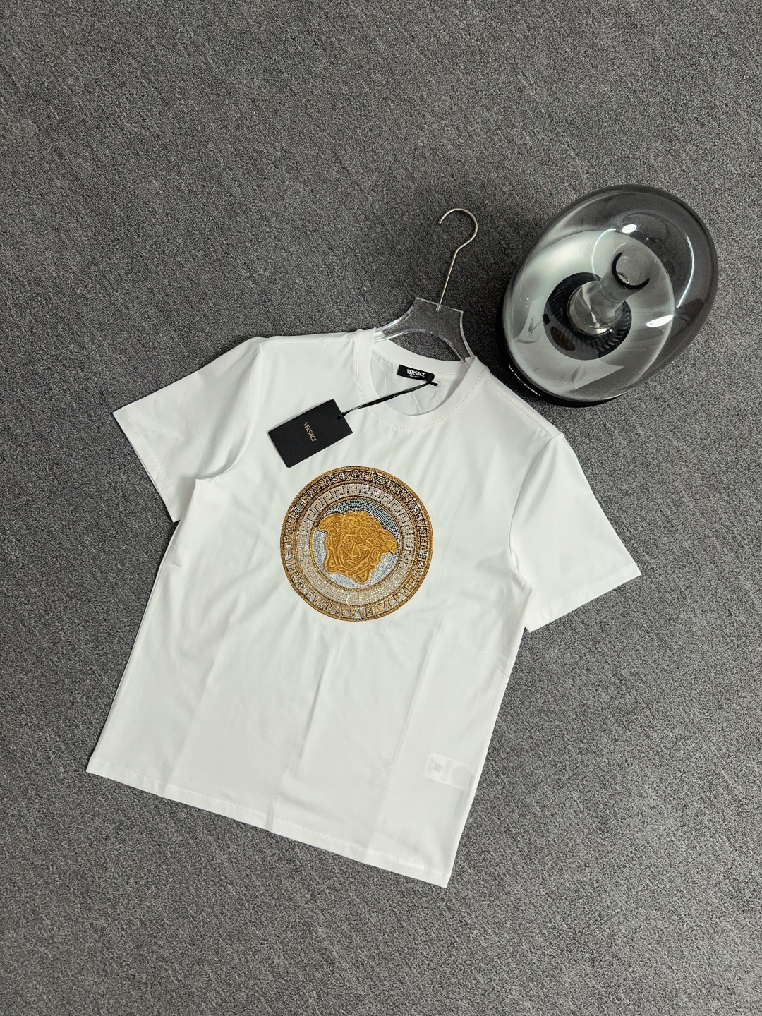 Versace Crystal Medusa Cotton T-Shirt Crew Neck Short Sleeve 2 cmp i1744203093186 7427 0 1