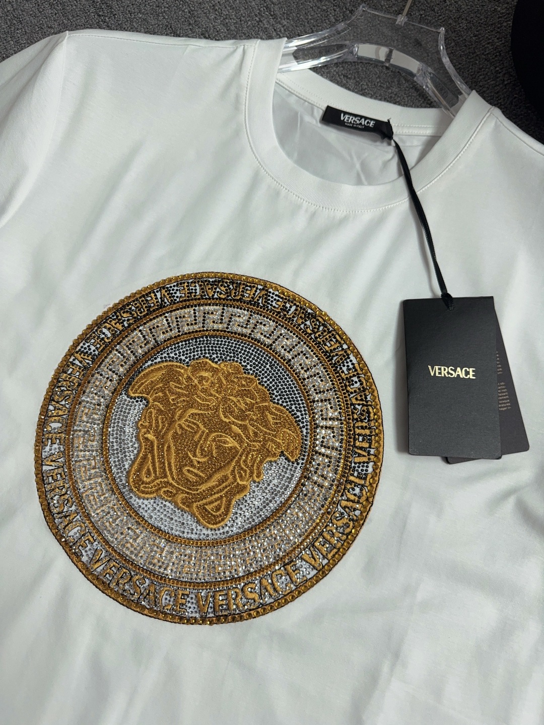 Versace Crystal Medusa Cotton T-Shirt Crew Neck Short Sleeve 4 cmp i1744203095420 1629 0 3