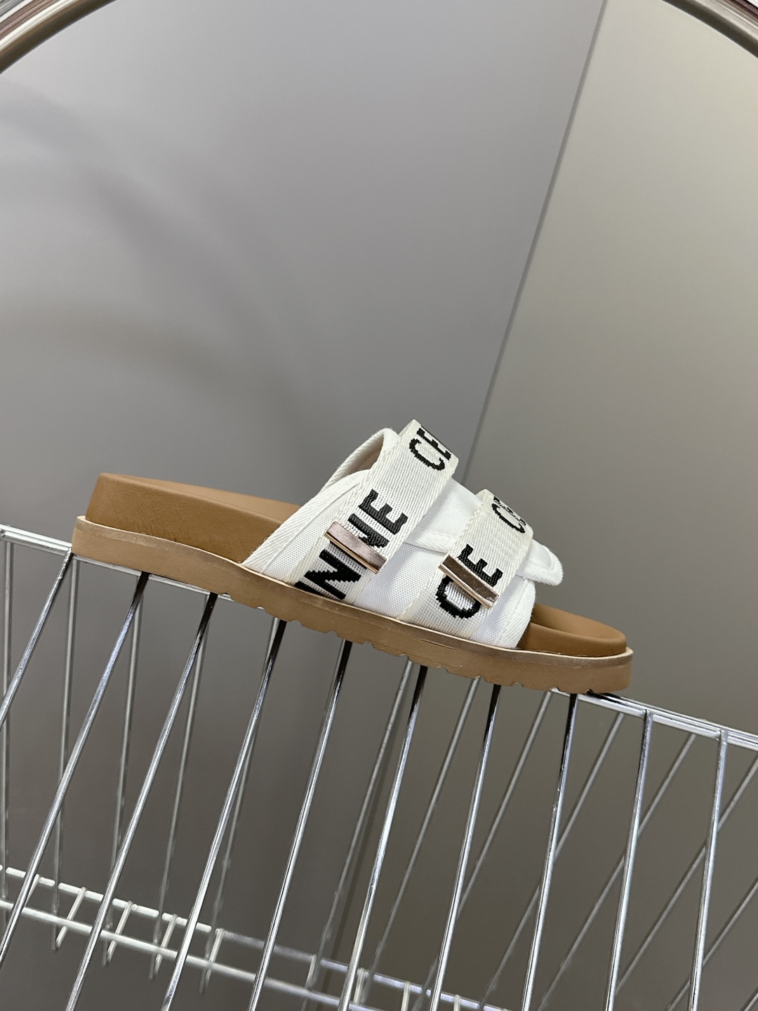  【CELINE】思琳代级别 春夏新品凯旋门复古罗马凉鞋拖鞋  进出专柜无压力，重工版，拒绝一眼假low
