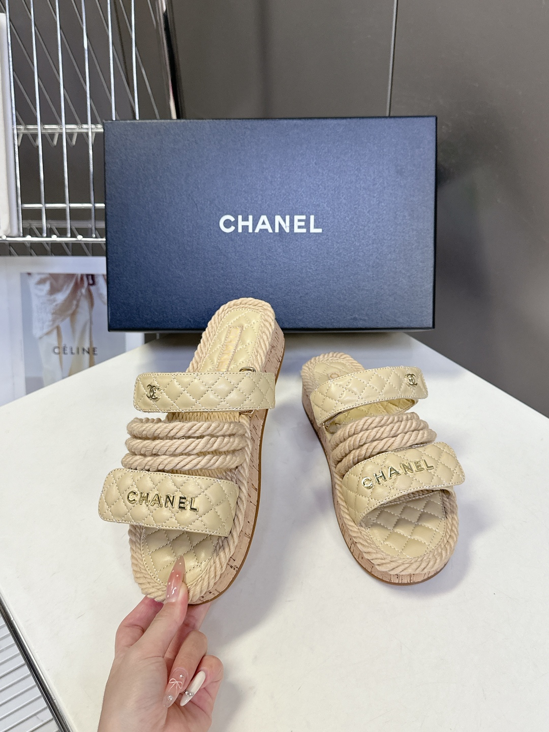  CHANEL香奈儿春夏最新款菱格拖鞋 凉鞋                              