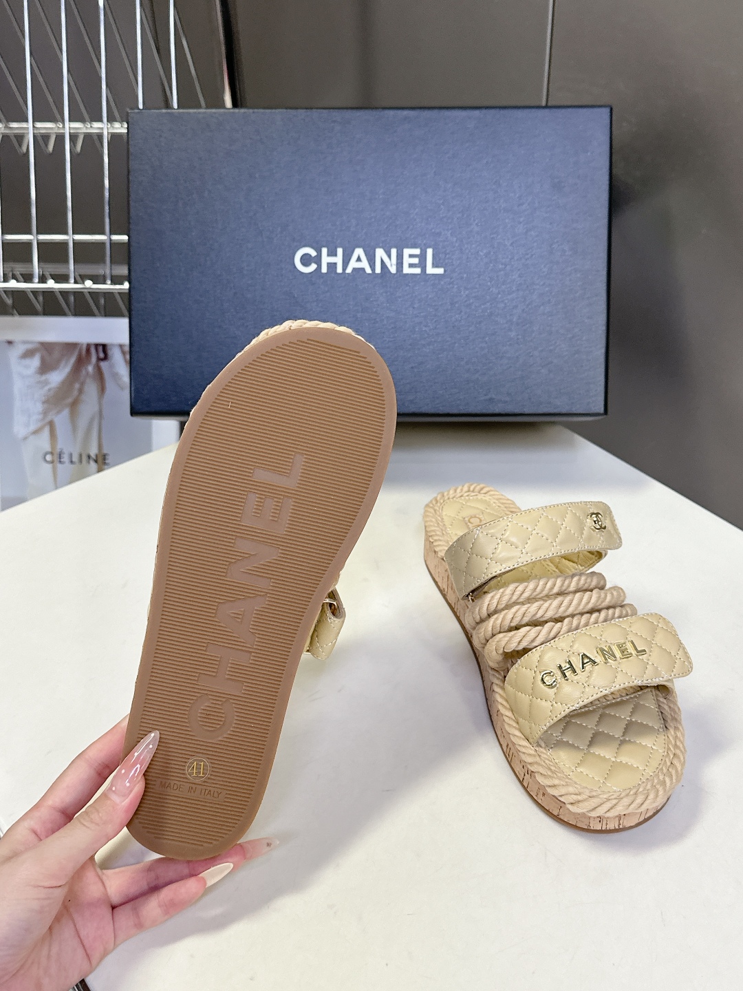  CHANEL香奈儿春夏最新款菱格拖鞋 凉鞋                              