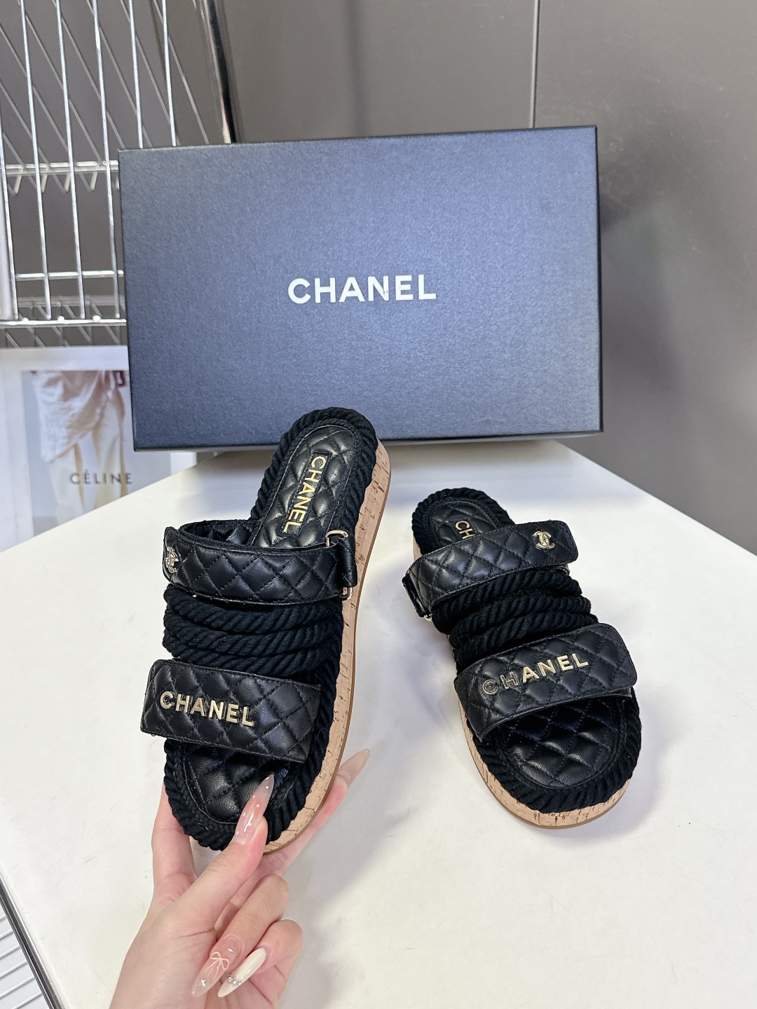  CHANEL香奈儿春夏最新款菱格拖鞋 凉鞋                              