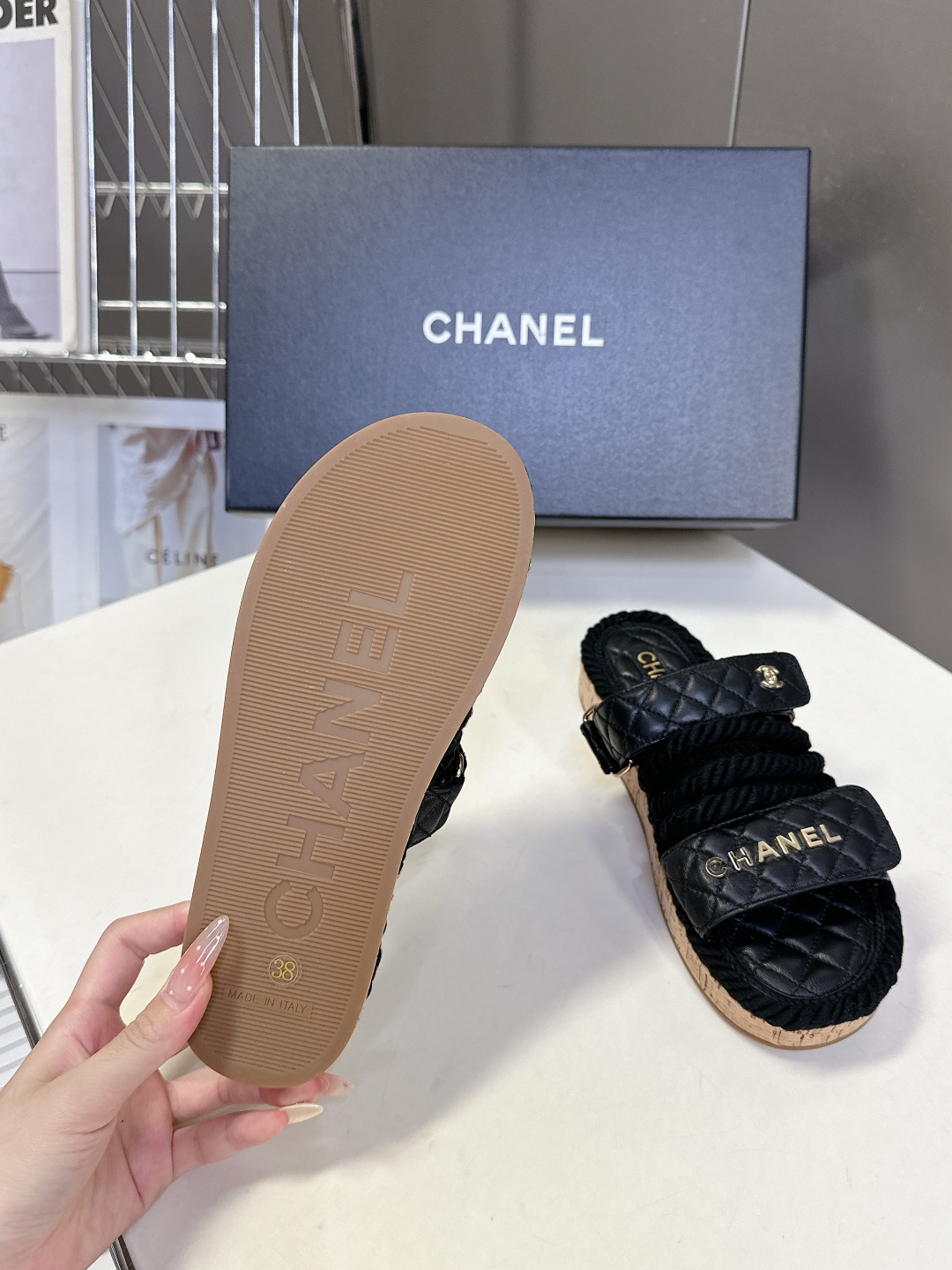  CHANEL香奈儿春夏最新款菱格拖鞋 凉鞋                              