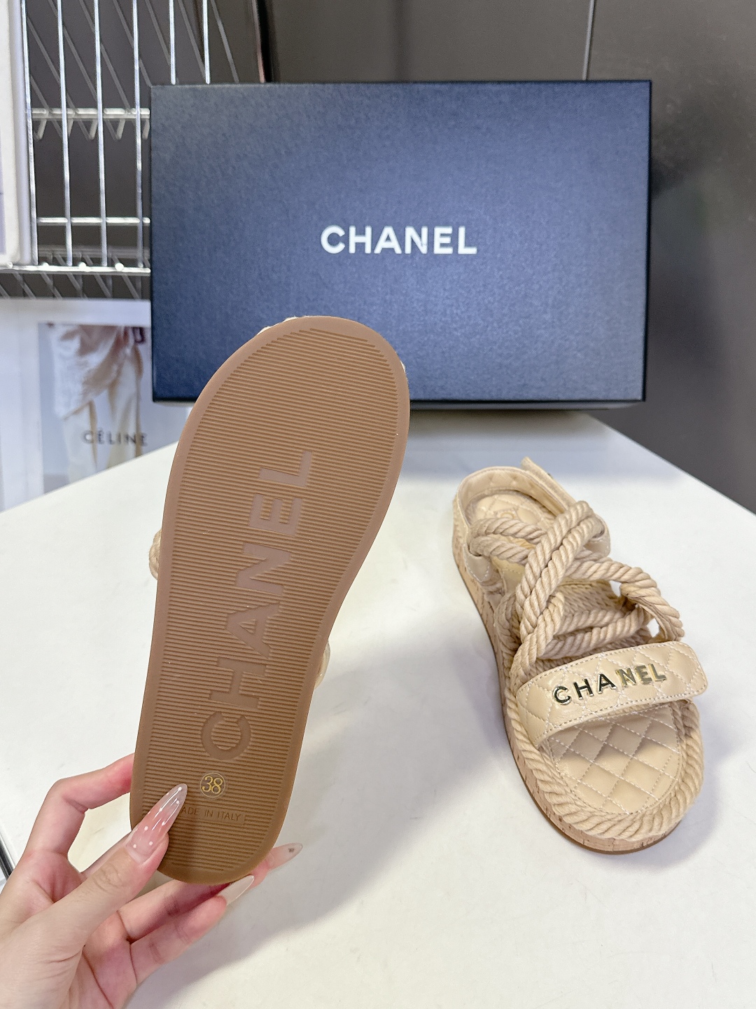  CHANEL香奈儿春夏最新款菱格拖鞋 凉鞋                              